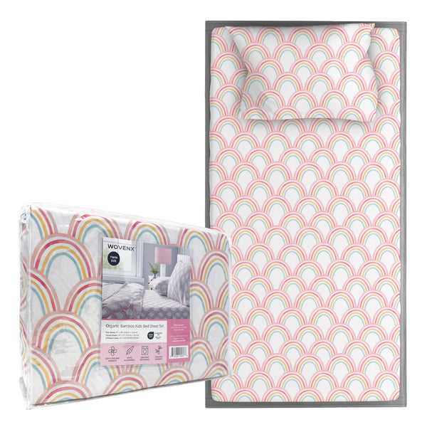 Organic Bamboo Kids Bed Sheet Rainbow Set