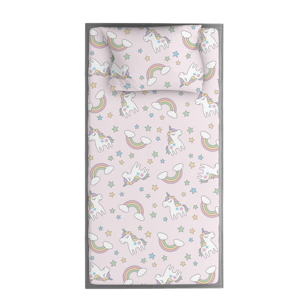Organic Bamboo Kids Bed Sheet Unicorn Set