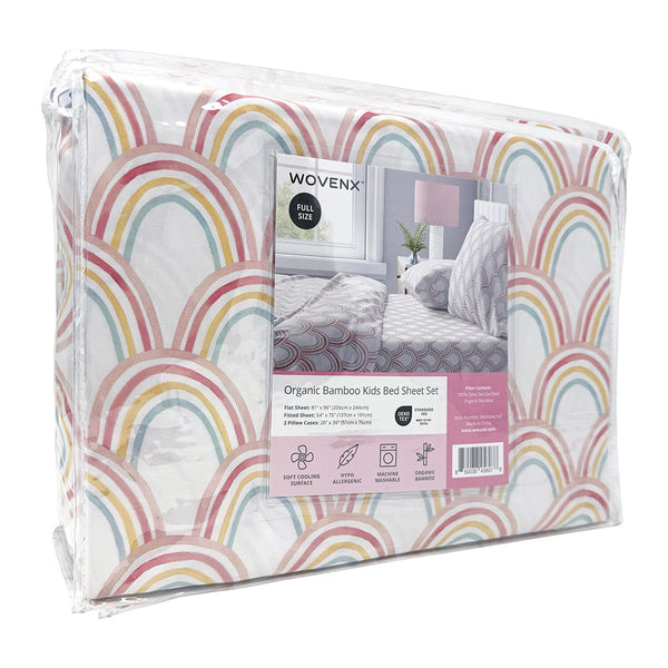 Organic Bamboo Kids Bed Sheet Rainbow Set