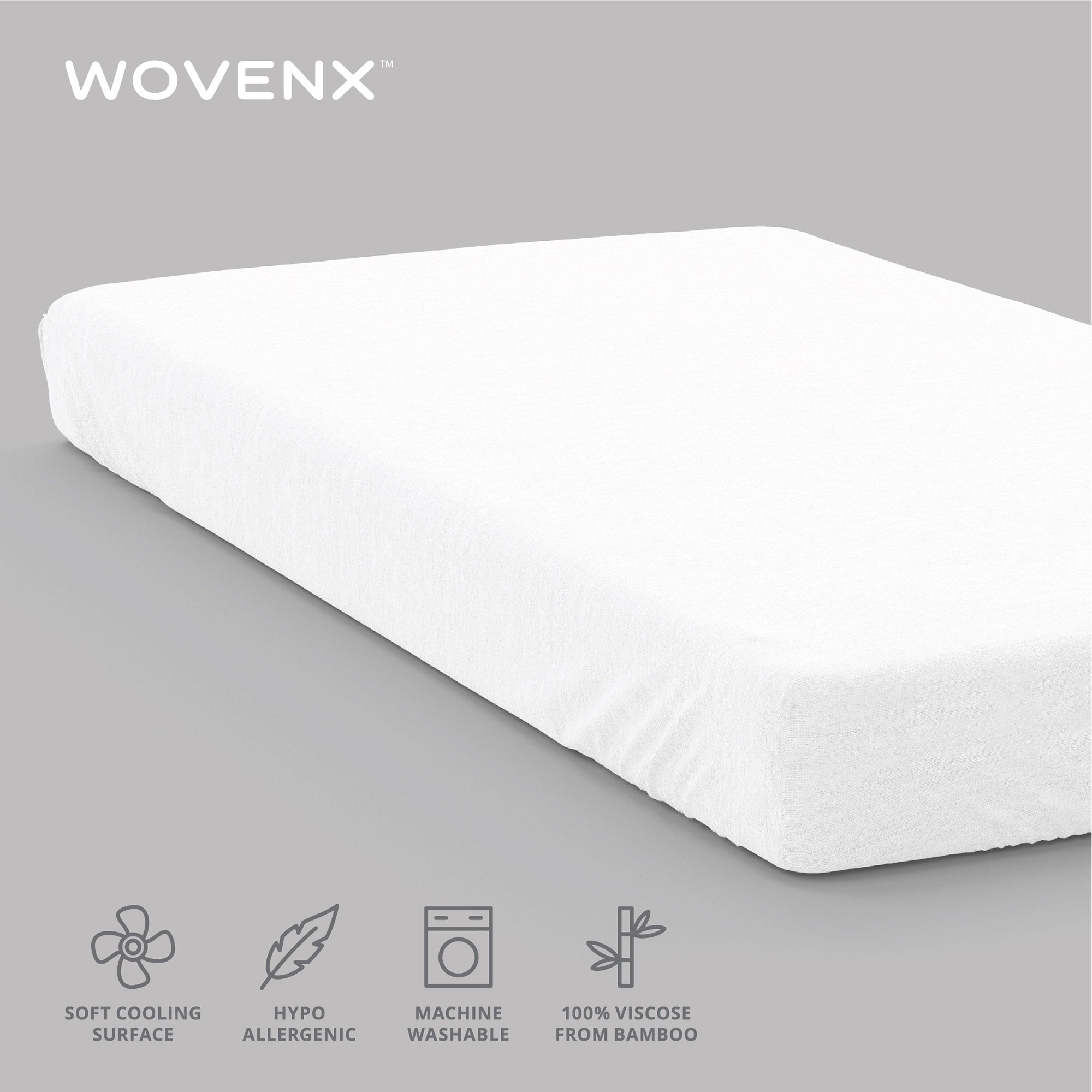 Organic Bamboo Kids Bed Sheet White Set