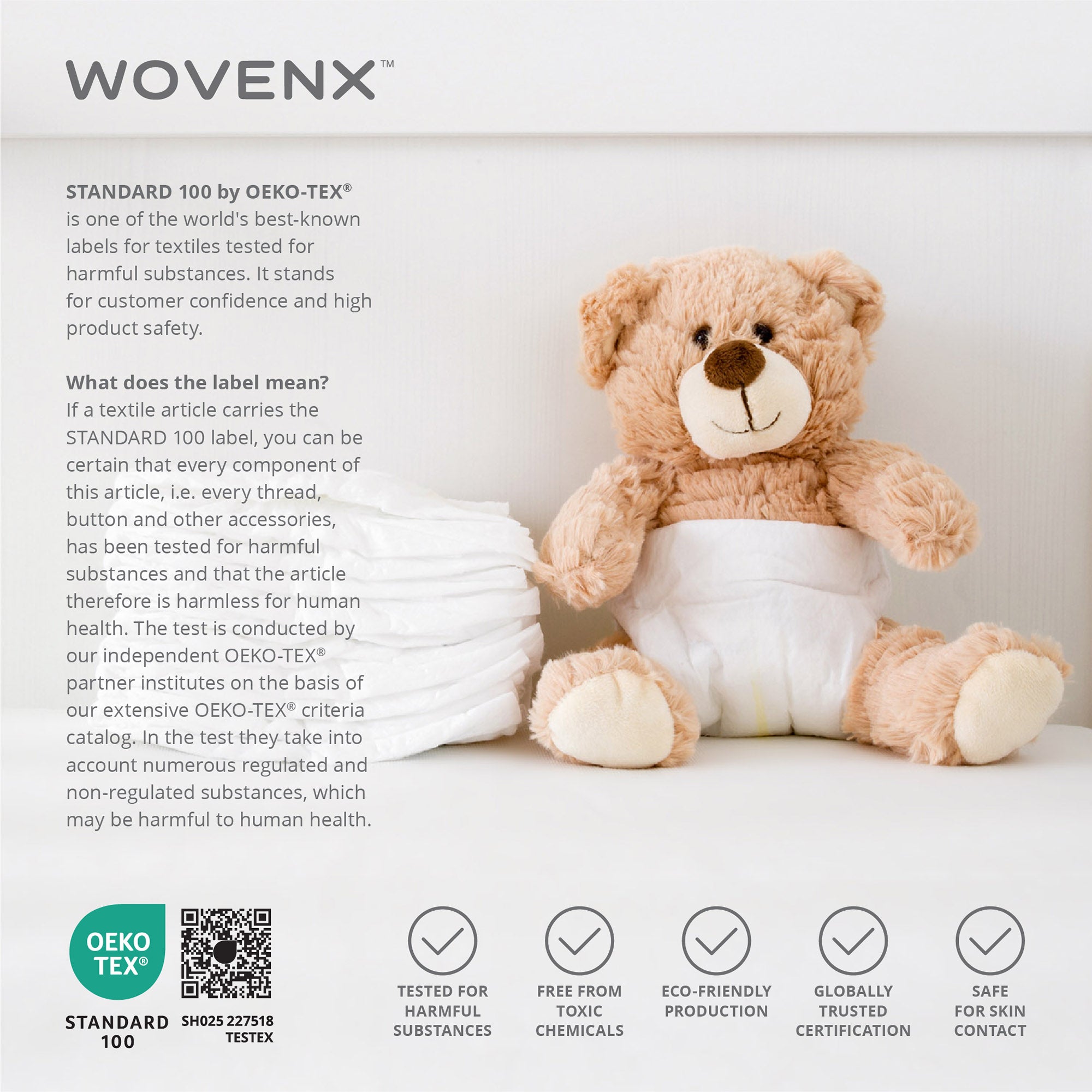 All-In- One Organic Crib Sheet & Mattress Protector for Baby Cribs - Tiger Bear Fox