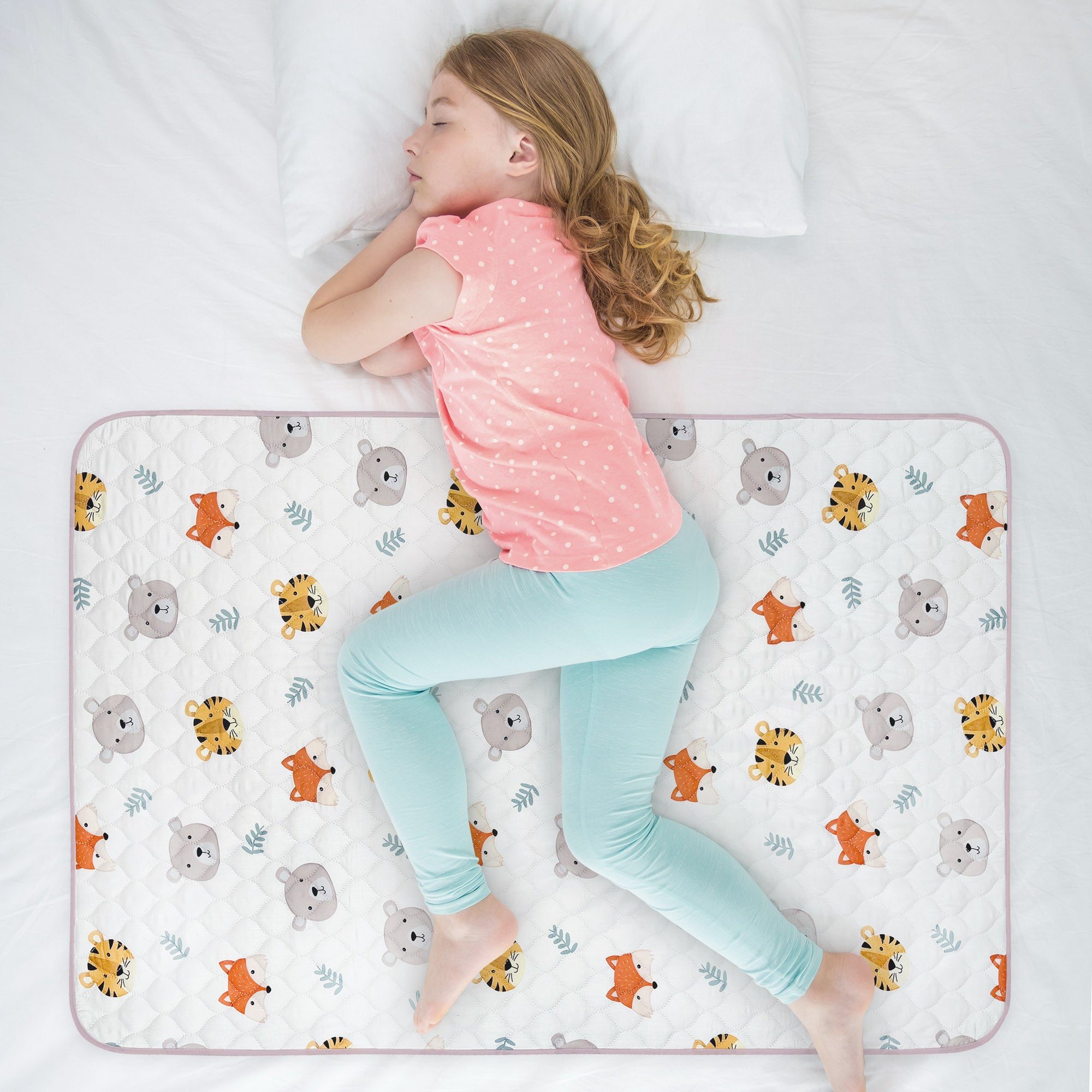 Organic Bamboo Incontinence Pads for Kids - Tiger Bear Fox