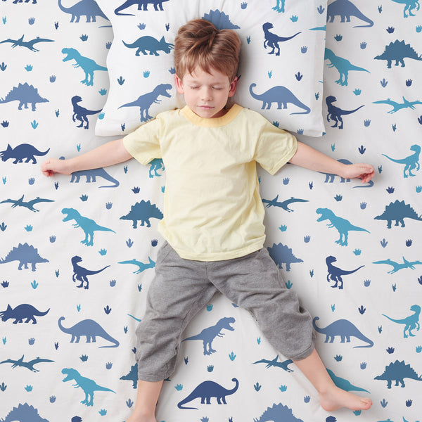 Organic Bamboo Kids Bed Sheet Dinosaur Set