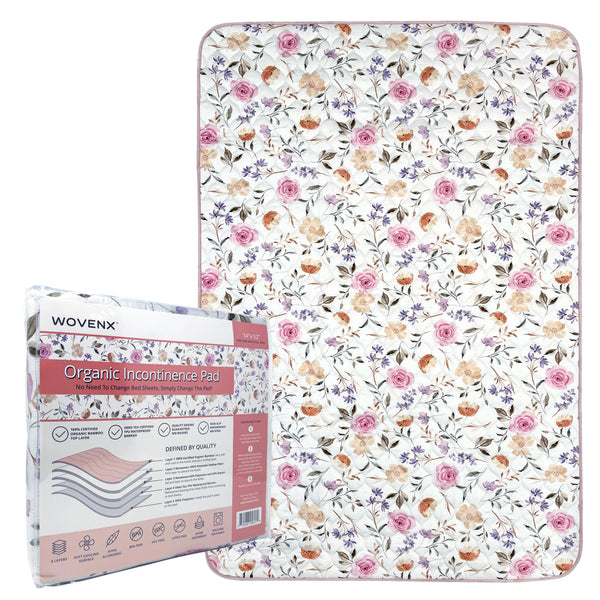 Organic Bamboo Incontinence Pads for Kids - Flower