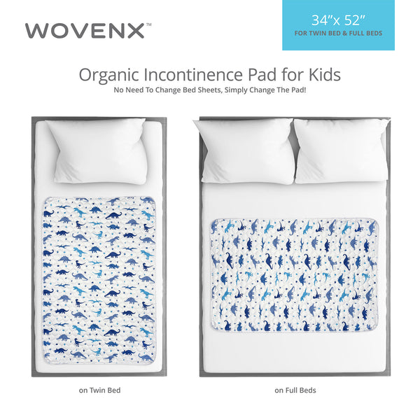 Organic Bamboo Incontinence Pads for Kids - Dinosaur