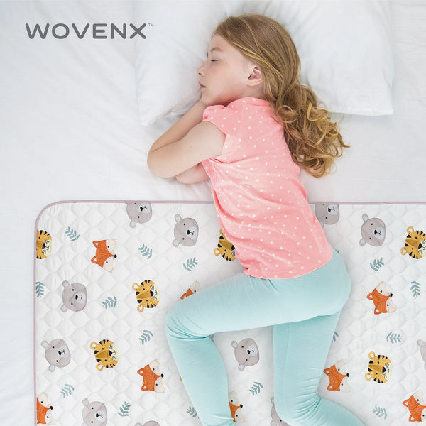 Organic Bamboo Incontinence Pads for Kids - Tiger Bear Fox