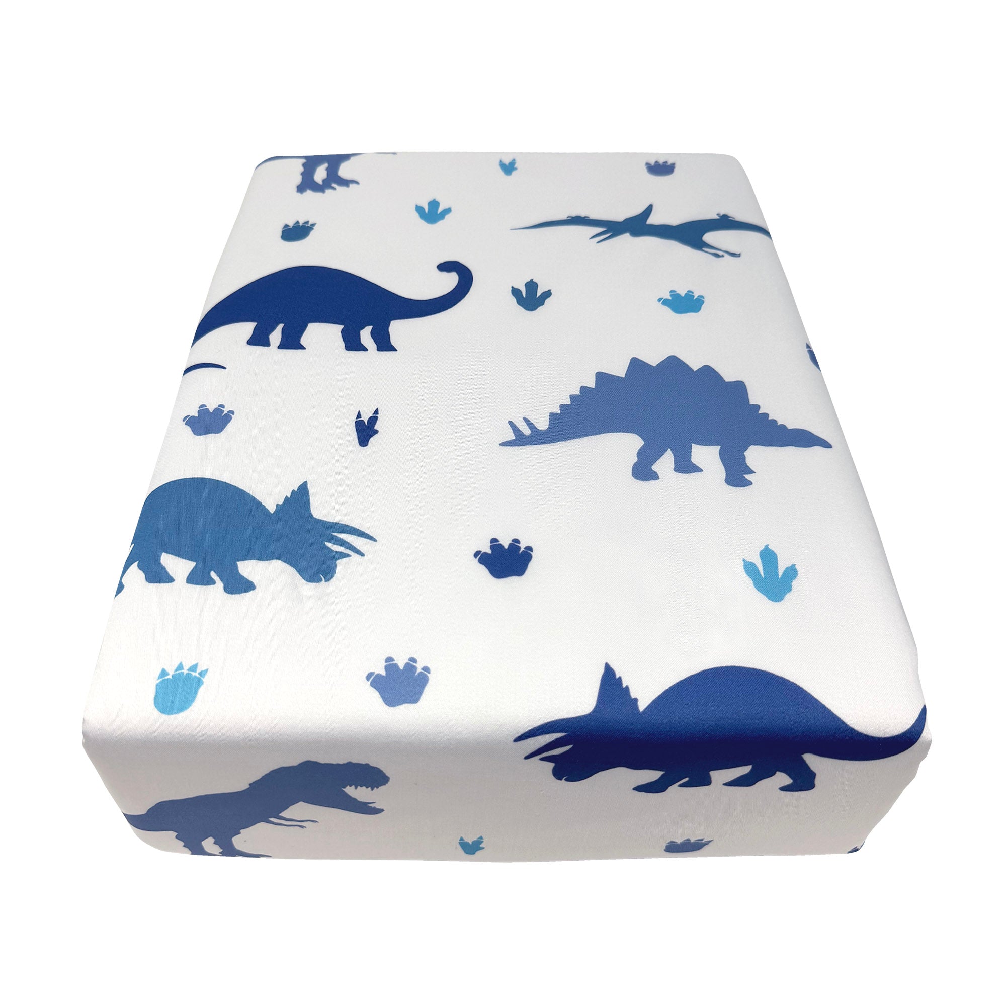 All-In- One Organic Crib Sheet & Mattress Protector for Baby Cribs - Dinosaur