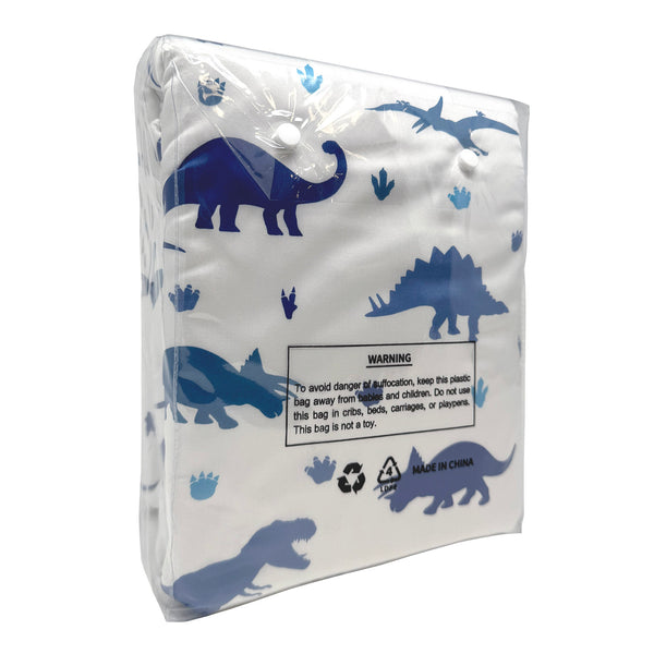 All-In- One Organic Crib Sheet & Mattress Protector for Baby Cribs - Dinosaur