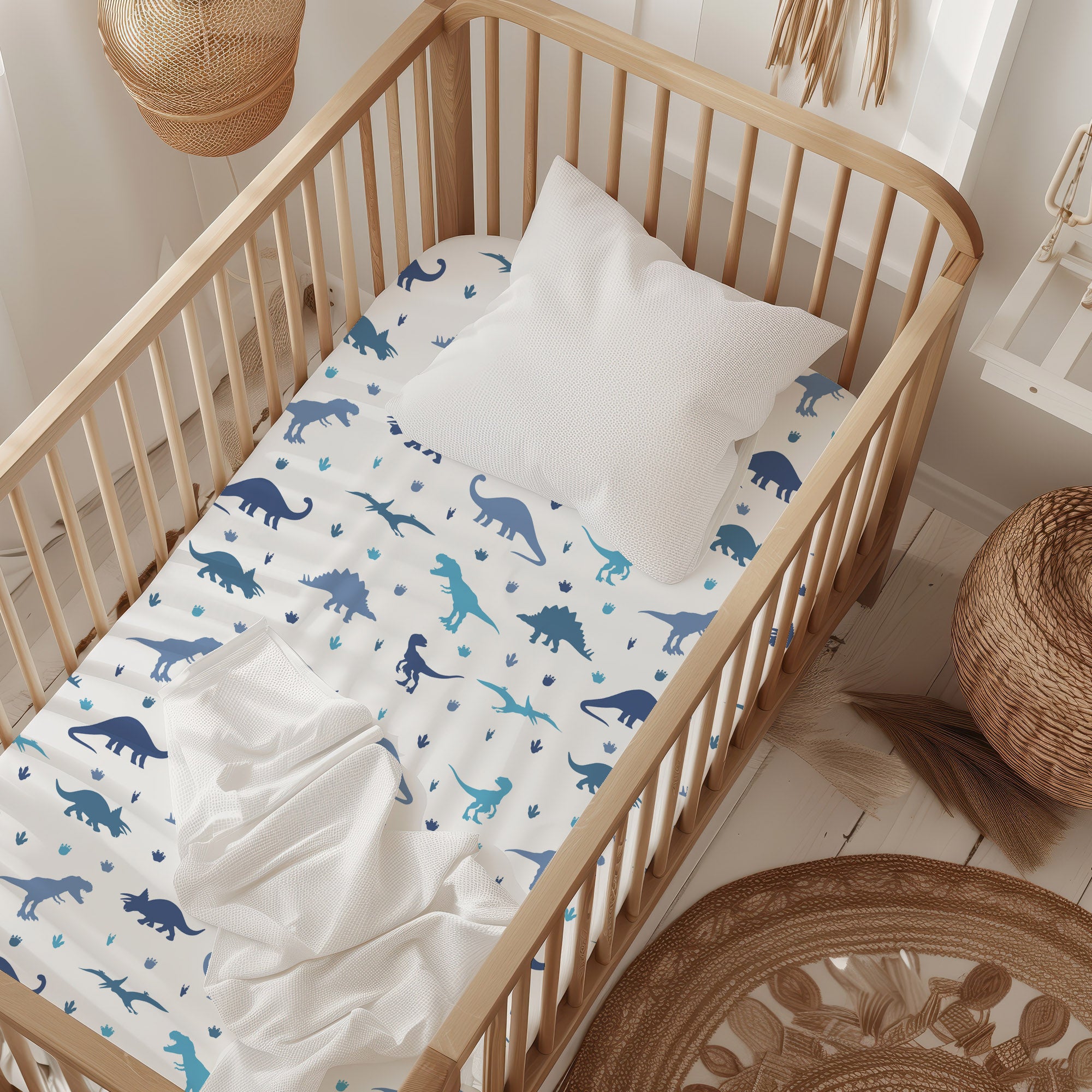 All-In- One Organic Crib Sheet Mattress Protector for Baby Cribs