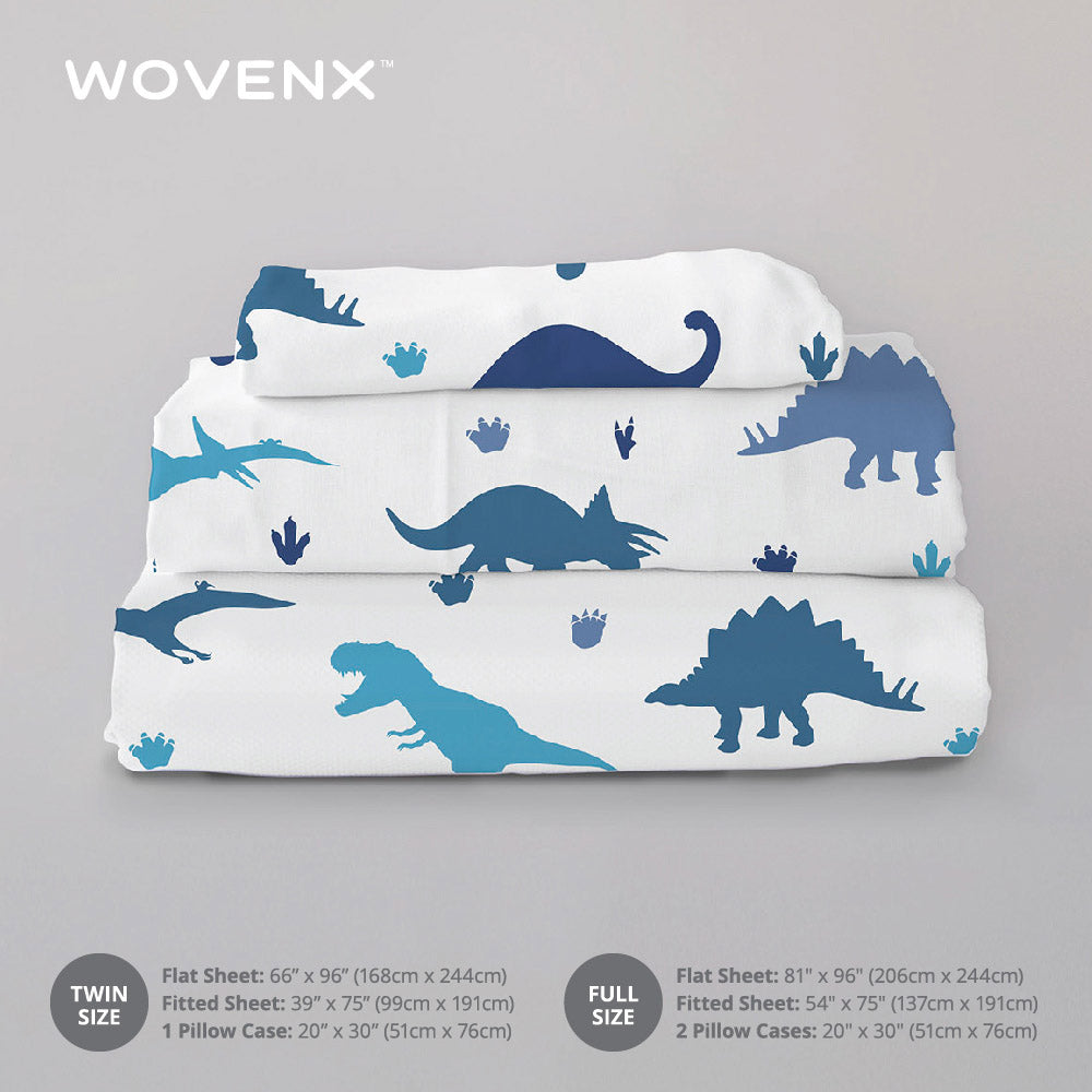 Organic Bamboo Kids Bed Sheet Dinosaur Set