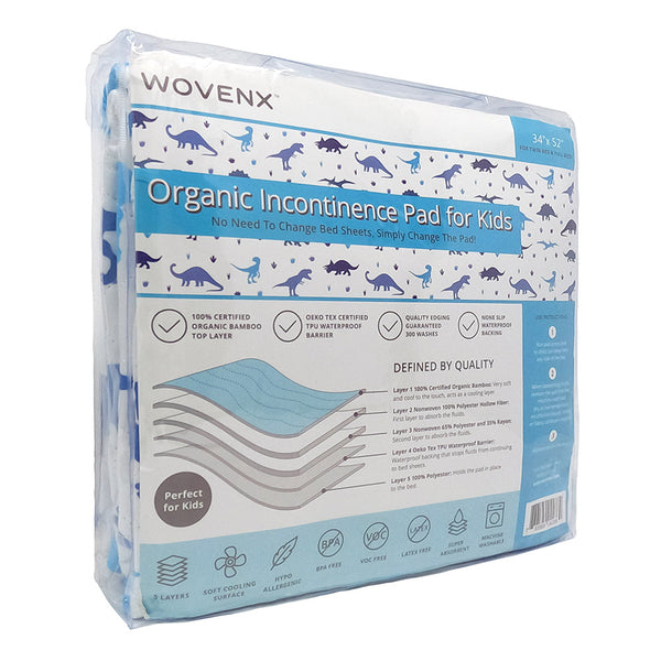 Organic Incontinence Pads for Kids - Dinosaur