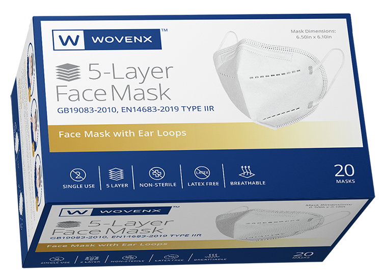 Wovenx KN95 5-Layer Face Mask (20 Pieces)